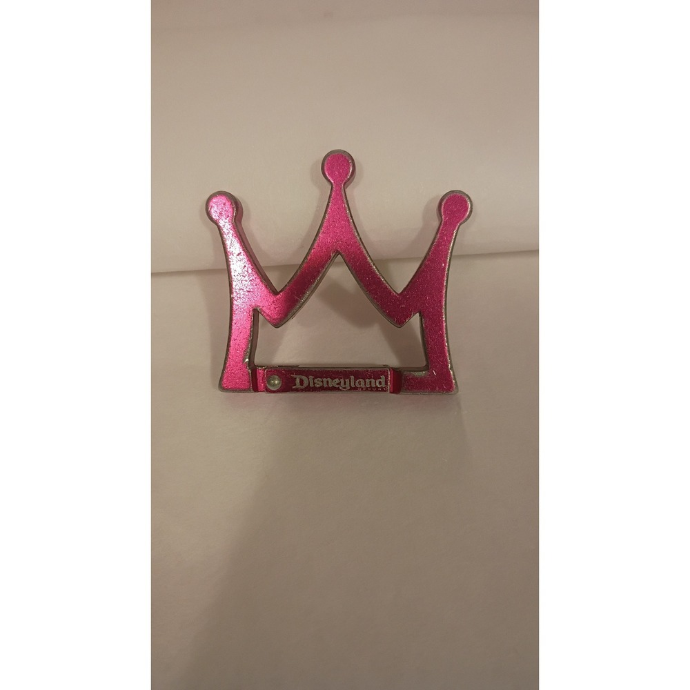 Disneyland Resort Pink Crown Tiara Carabiner KeychainClip Disney Parks Accessory